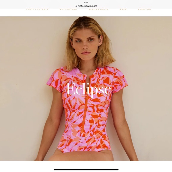 IN SEARCH OF: Niptuck Swim Zip front one piece in Red Eclipse, US size 10/12 - Picture 3 of 3